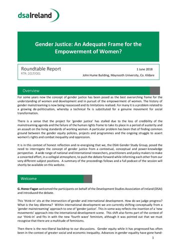 Publication cover - Gender Think In Report